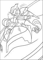 coloriage indestructible fleche au combat